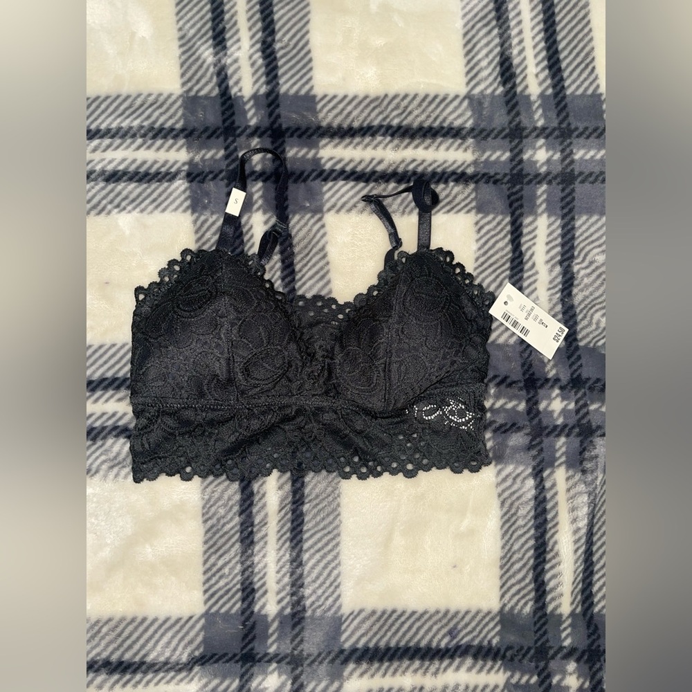Lace Bralette in Dark Gray
